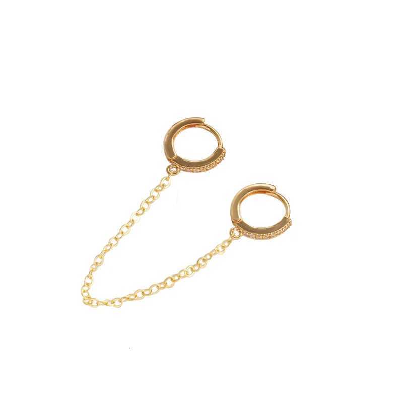 Fashion Round Hoop Earrings For Women Charm Trend Silver Color Chain Tassel Earrings Two Pierced Ears Party Jewelry Wholesale XJ250722
