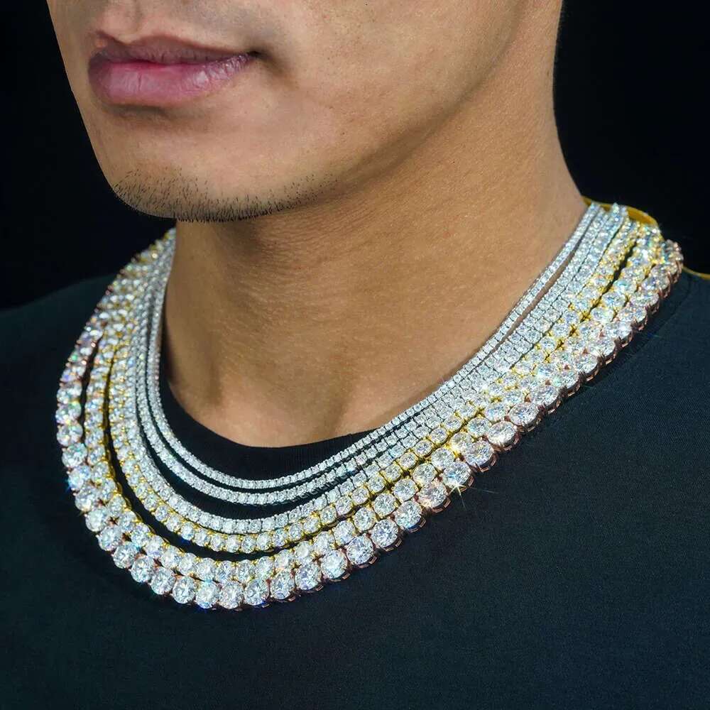 100% tested ladies' and gentlemen's sapphire pendant necklace 2mm/3mm, gold plating, pure silver, Swiss high-quality premium jewelry