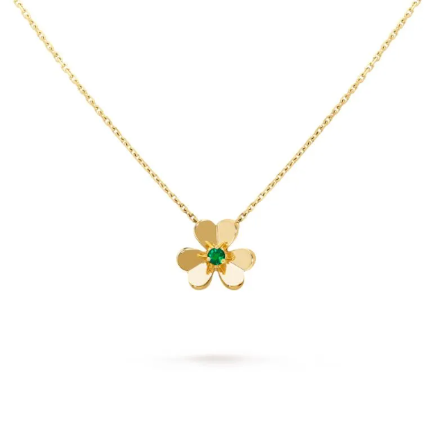 Luxury Pendant Necklaces frivole pendant necklace 3 leaf clover Multiple specifications styles gold rose silver crystal diamond mini small gift