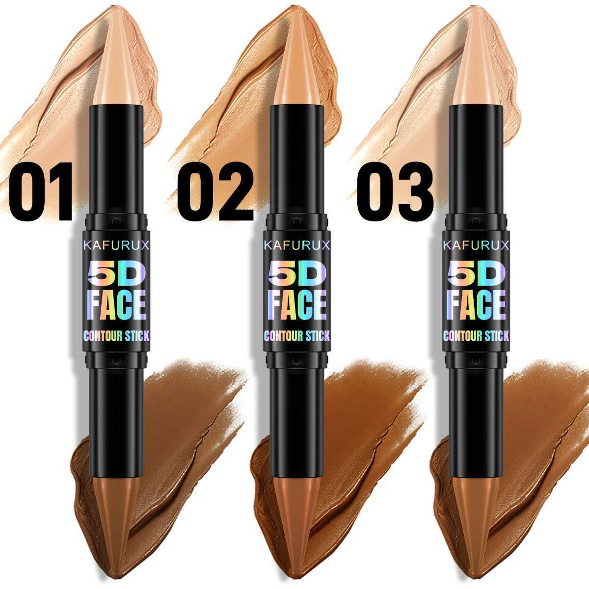 1PC Contour Stick Duo Double-Ended Highlight and Shadow Cream Waterproof Full Coverage Face Foundation Concealer Pen Long Lasting W250722
