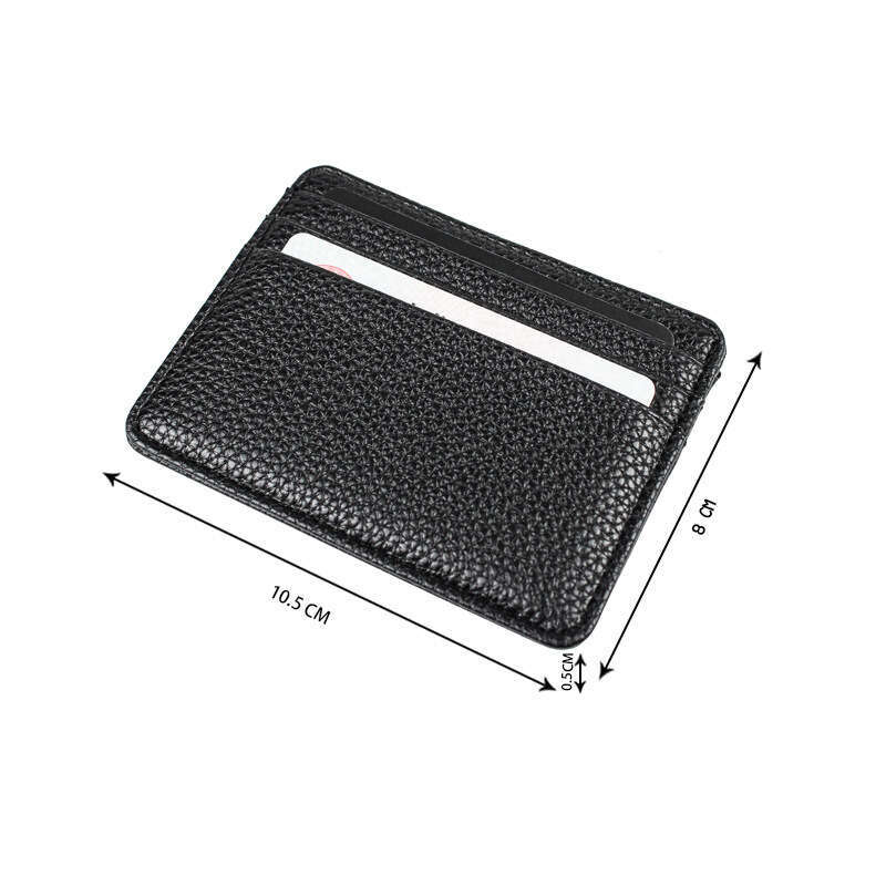 Card Holders Leather PU Credit Bank Card Case Business cardbag Embossed Lychee Pattern Multiple leathers Colors Available