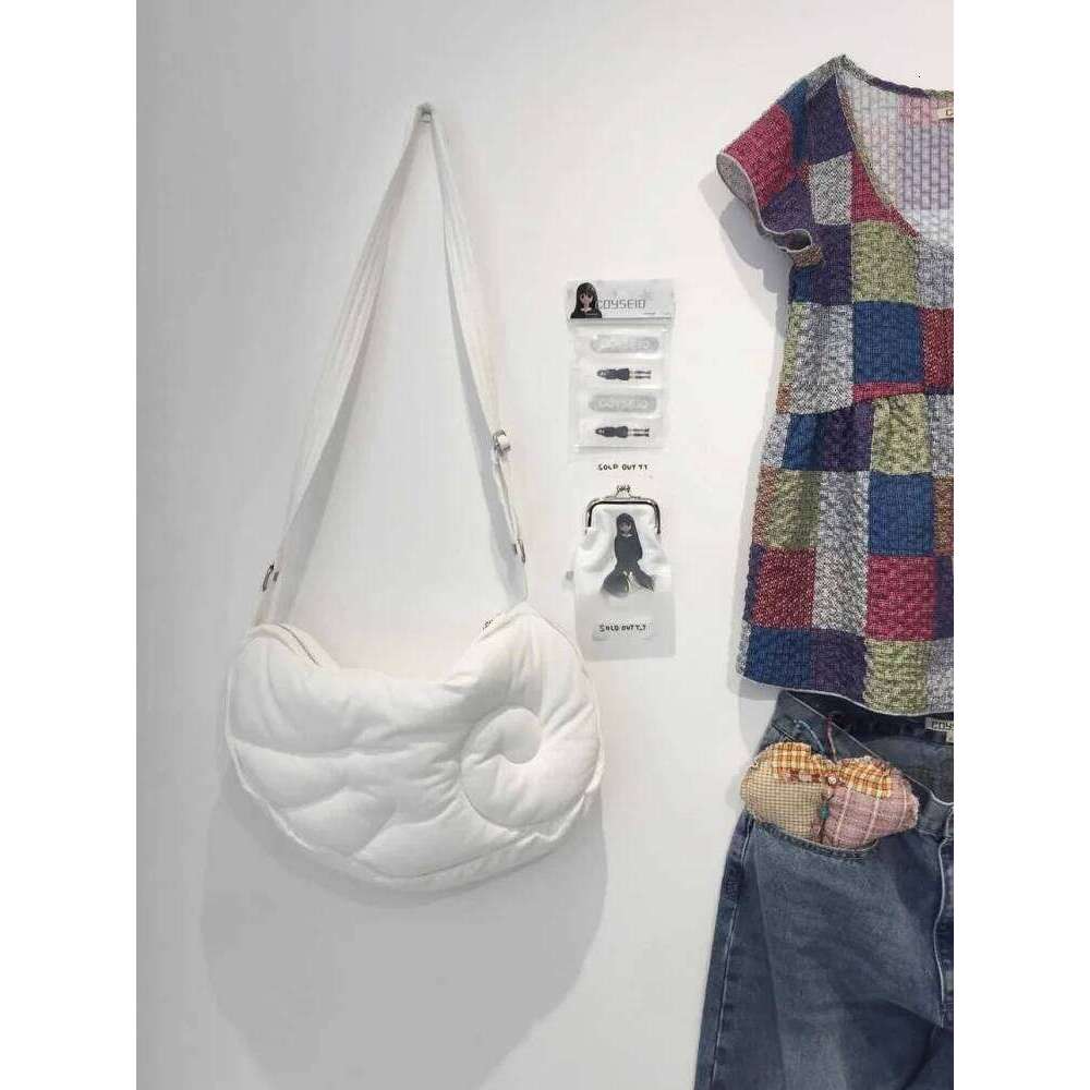 Adorable Angel Wing Sle Single oulder Casual Zipper Crossbody Cloud ape Bag Versatile Leisure Korean Faion Handbag