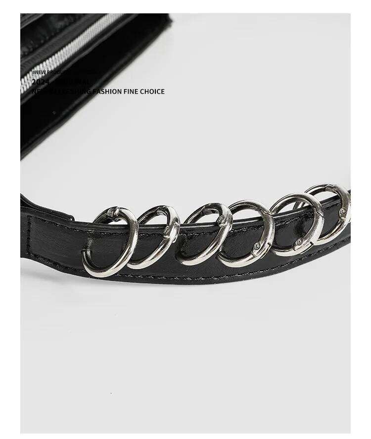Hot Girls Black Shoulder Purse Women High Street Pocket Chic Casual Crossbody Bags Ladies Versatile Bolsos De Mujer
