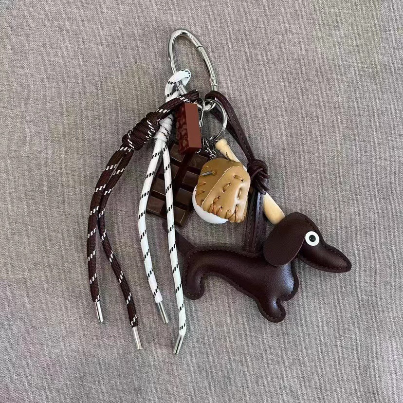 Bag Charms Designer Style Dachshund Charm - Luxury Bag Keychain, Car Lanyard & Baseball Accessory, Premium Plush Gift