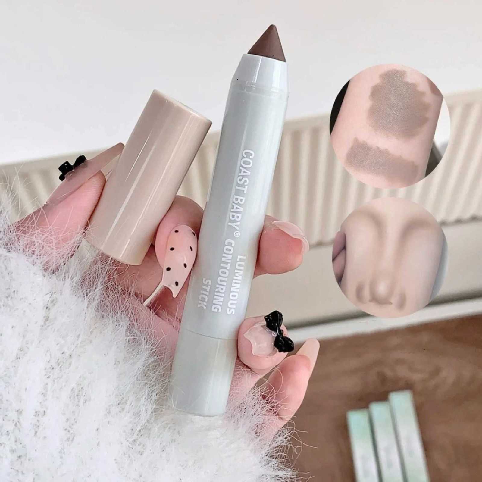3D Contour Stick Moisturizing Silky Natural Matte Shimmer Face Brightener Multifunctional Highlight for Nose Shadow Makeup Contour W250722