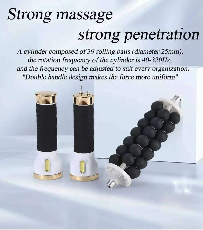 7D Rolling Beads Cylinder Therapy Rotating Roller Fiess Massager Anti-Cellulite Sliming Body Contouring hine