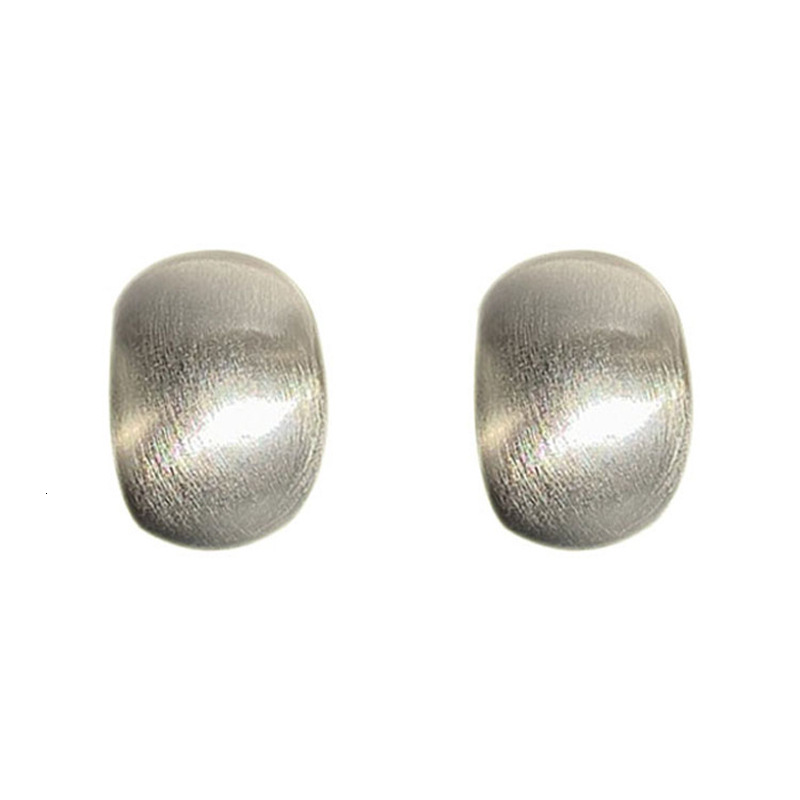 Sier Needle Minimalist Geometric Brushed Light Fashion Design Sense Elegant High-end Earrings for Women