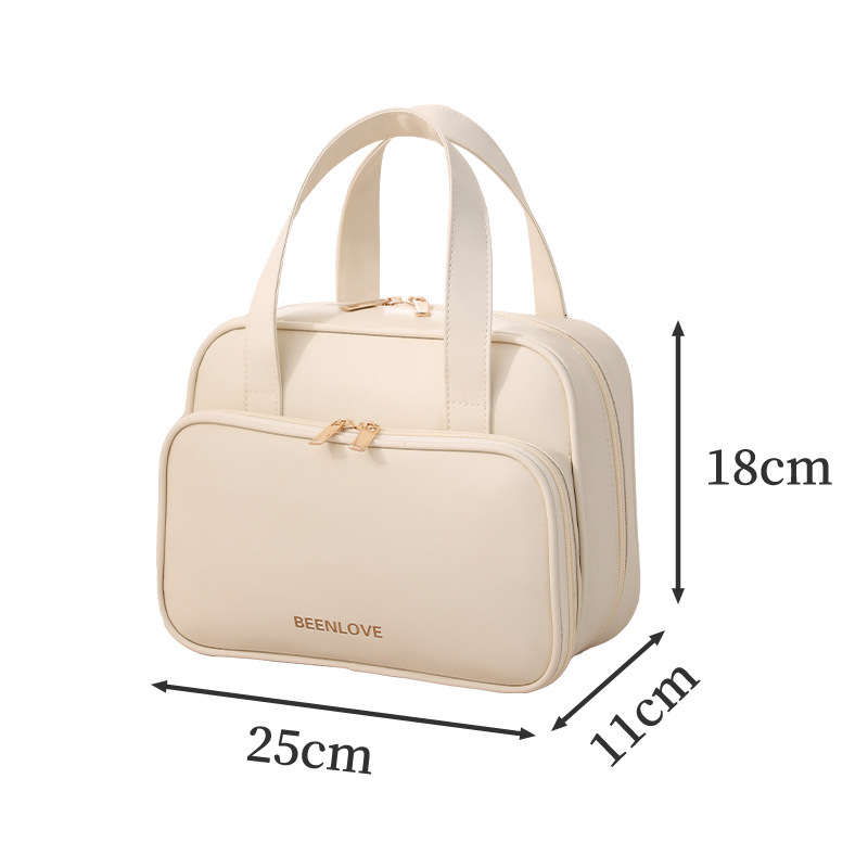 2025 designer's new handheld square wash bag, travel makeup storage bag, waterproof makeup bag, large capacity