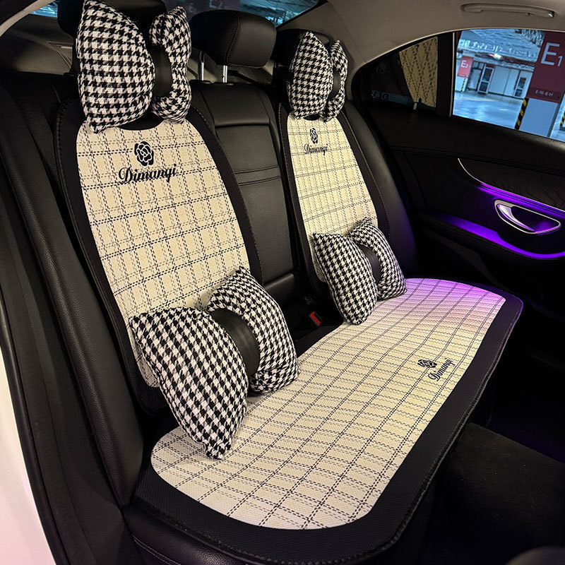 Car All Seasons Universal Goddess Internet Celebrity Half Pack Cushion Seat Cover for Women Summer High-end Light
