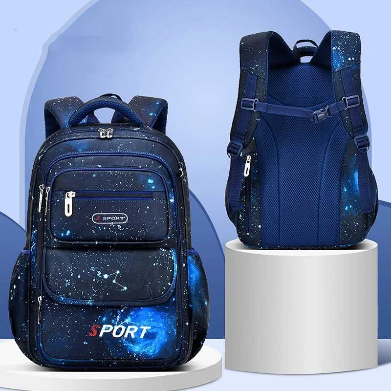 100% Boys School Bag Large Capacity Waterproof Abrasion Resistant Suitable for Grades 1 to 6 Y250722