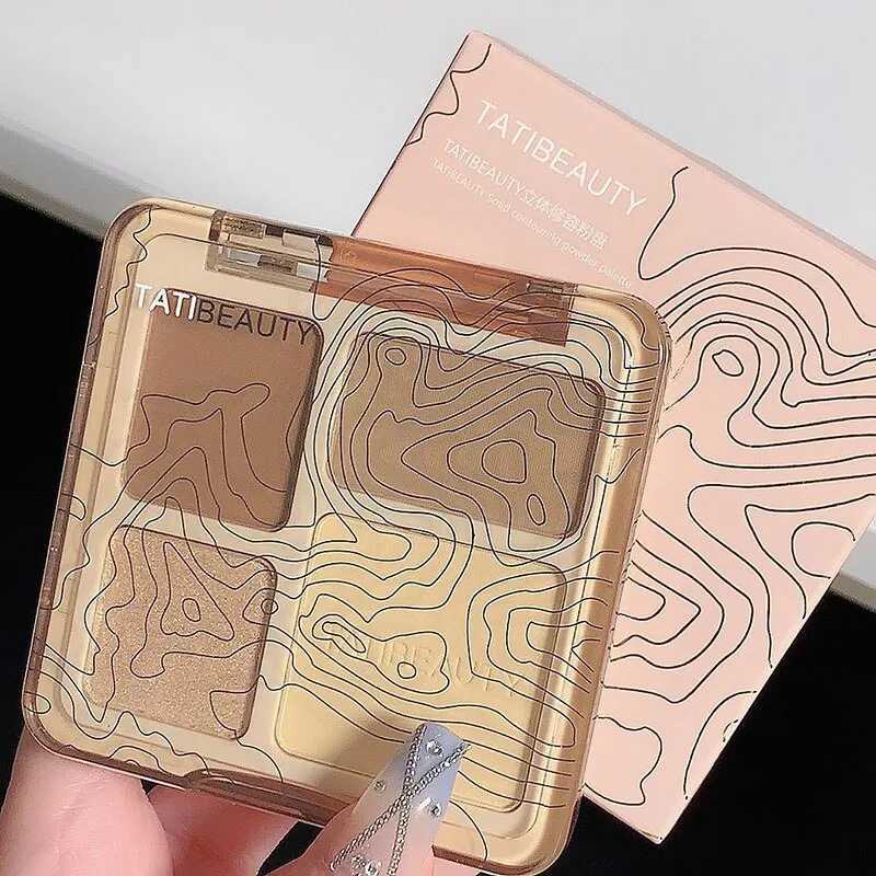 Tatibeaouty Four Color Contouring Tray Highlight Contouring - Body Tray Matte Shine Powder Highlight Solid Contouring W250722