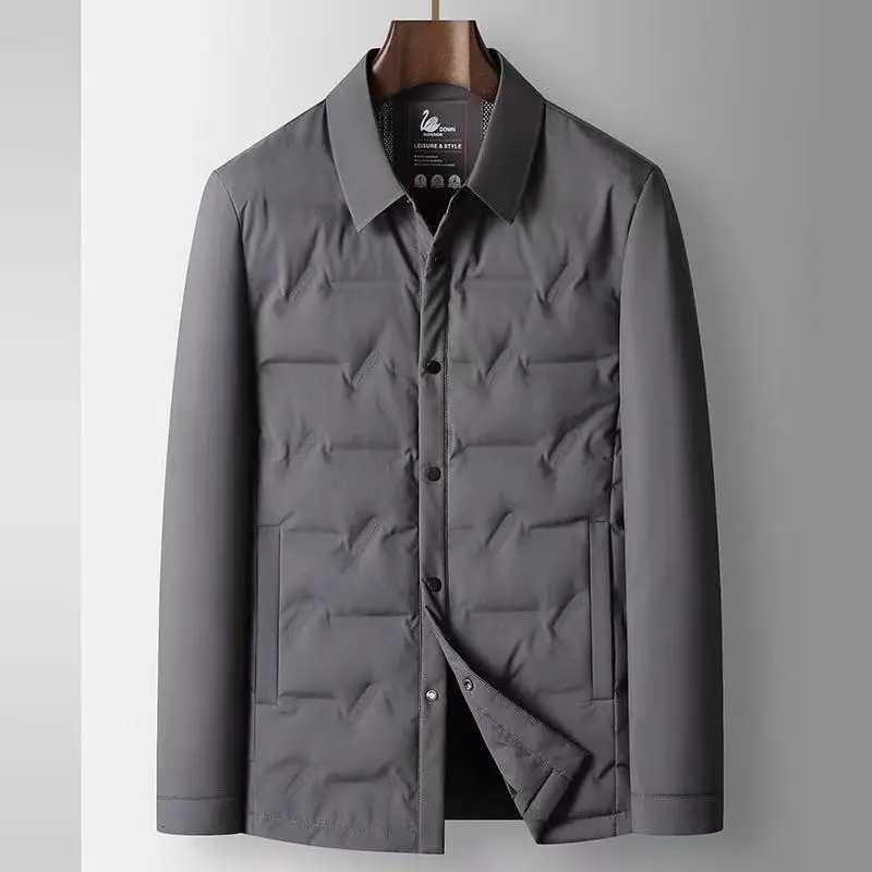 2025 Autumn/Winter New Mens Lightweight Down Jacket with 90% Down Content and Thick Velvet for Warm Casual Top W250722