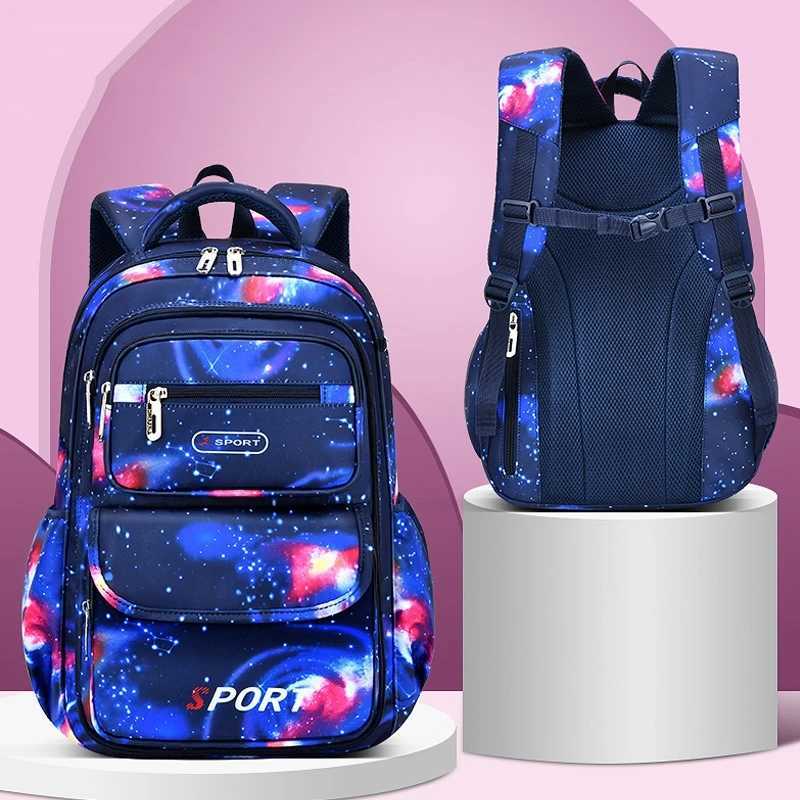 100% Boys School Bag Large Capacity Waterproof Abrasion Resistant Suitable for Grades 1 to 6 Y250722