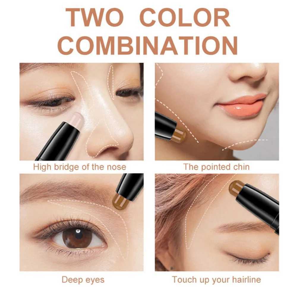 2 in 1 Cosmetics V Face Contouring Stick with Double-headed Concealer Highlighter for Three-dimensional High Nose Bridge Shadow W250722