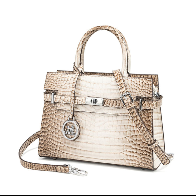 COCIO designer shoulder bag New high-quality crocodile patterned white luxury vintage leather crossbody bag