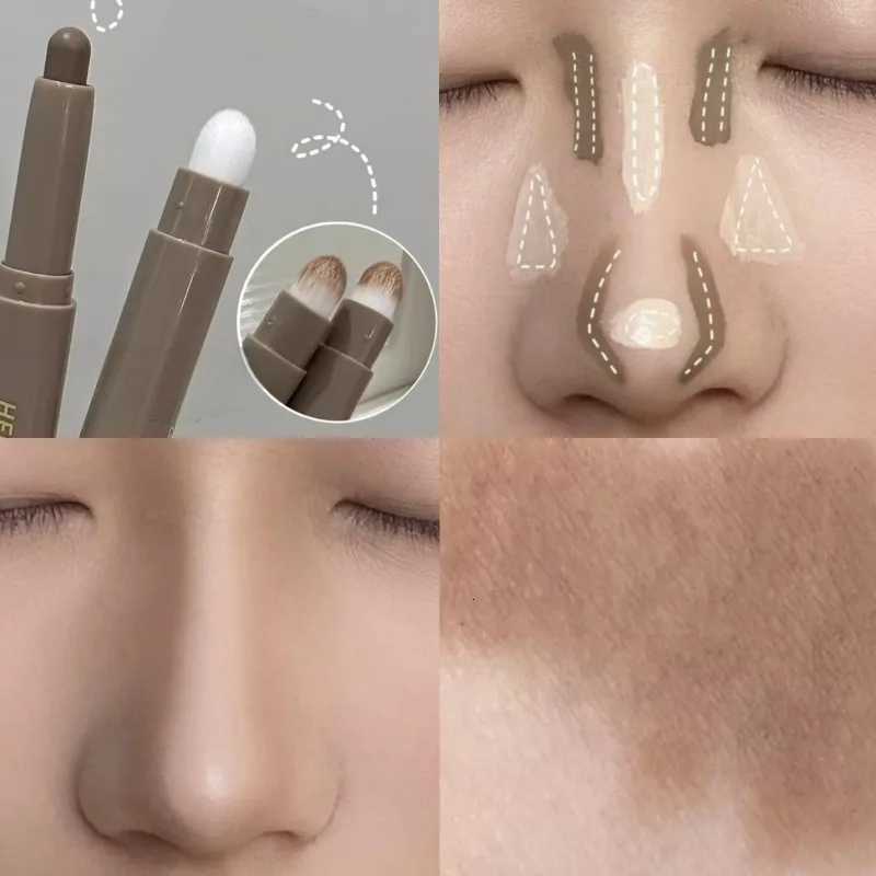 Double-ended Contouring Pen To Modify Contours Hold Makeup Develop Color Brighten Dullness Waterproof and Sweat-proof W250722