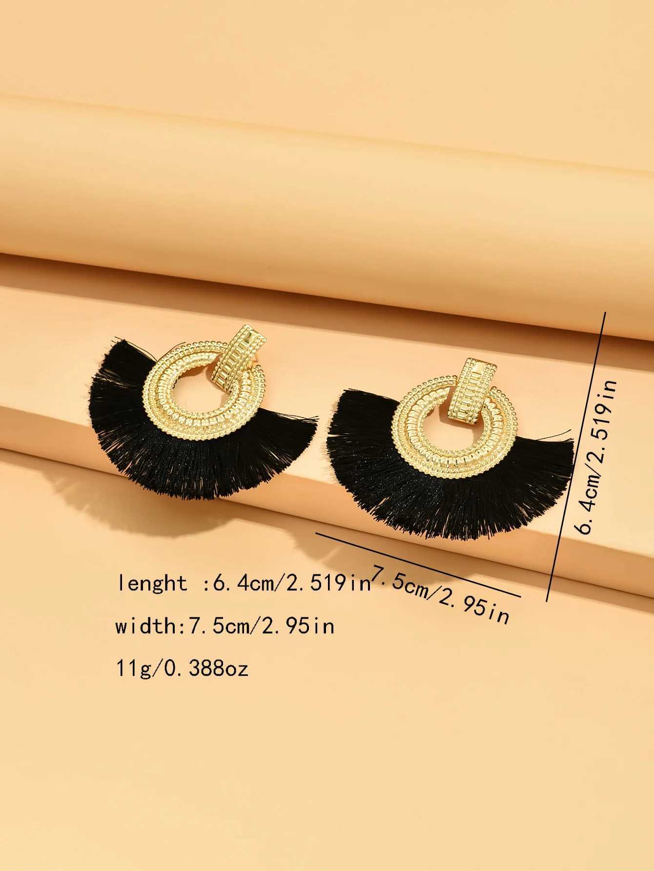 Fashion Bohemian Earrings for Women Big Tassel Dangle Blue Fringe Female Earrings Statement Wedding 2024 Jewelry XJ250722