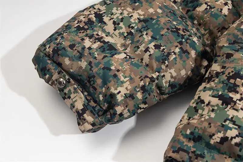 2025 New Men THUG CLUB Digital Camouflage Puffers Coats Jackets / Down Coats Vest Cotton Thick Warm Winter #C33 W250722