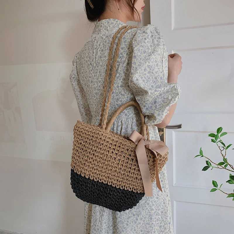 Ladies Fi Summer Str Crossbody Bag Wen Beach Shopping Woven Shoulder Messenger Handbag Y250722