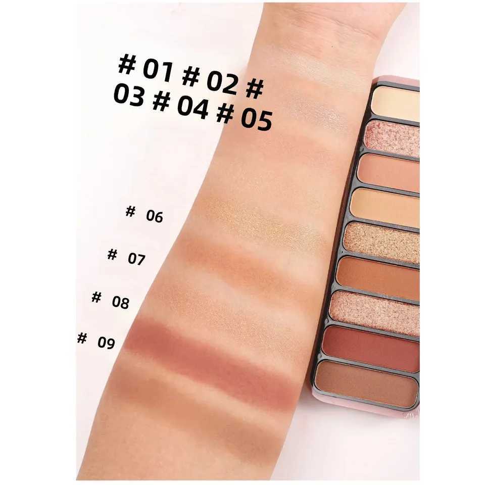 Desert Rose Eyeshadow Palette 9 Colors High Pigment Mineral Shadows Natural Daily Look Waterproof Matte Earthy Tone Finishes W250722