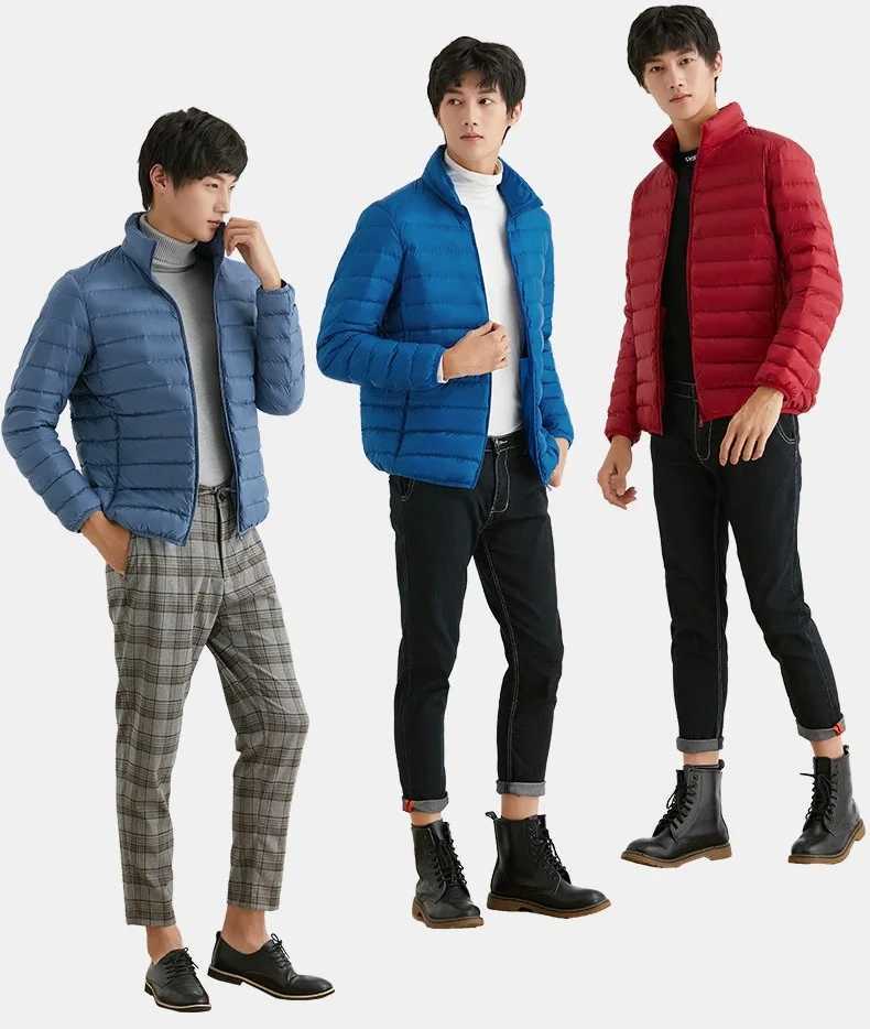 NewBang Men White Duck Down Jacket Ultra Light Down Jacket Men Windbreaker Feather Jacket Man Lightweight Portable Warm Coat W250722