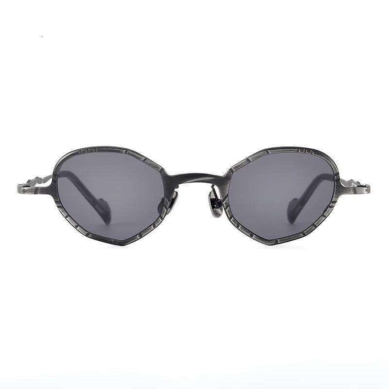 New Pure Titanium Retro Punk Style Polarized Sunglasses UV400 Fashion Cat Eye Oval Classic Men Women Leisure Travel Sun Glasses