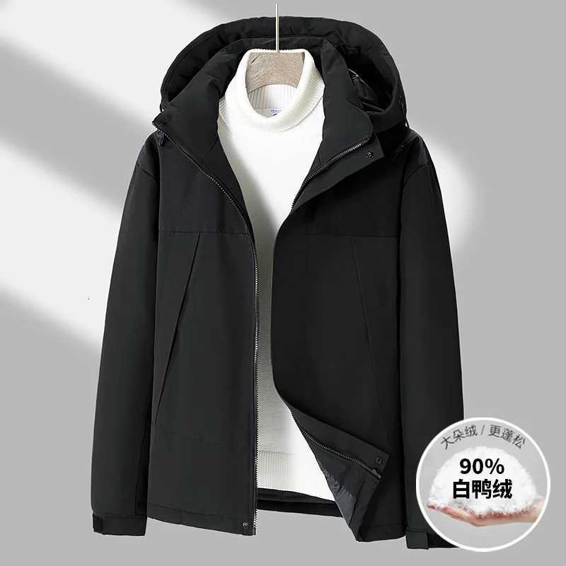 Mens Down JacketAutumn Winter White Duck Down Filled Warm Korean Style Casual Down JacketFashion Jacket Coat W250722