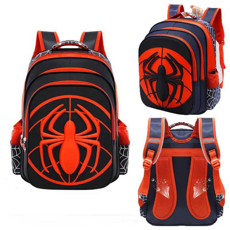 Spider Backpack + Pencil Case Set for Boys School Bag Elementary for Kids School Bag Cartoon Waterproof Primary Backpack Y250722
