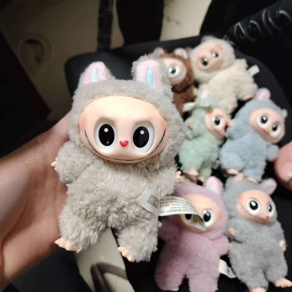 PMT Labubu The Monsters Heartbeat Macaron Enamel Face Blind Box Pvc Figurine Labubu sitting party Kawaii Doll Kid Christmas Gifts