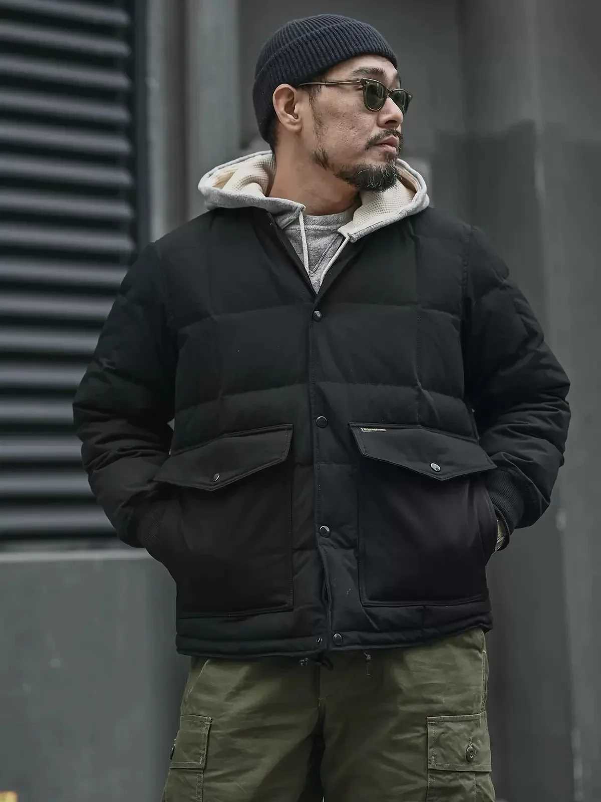 Rugged Bronson Duck Down Liner Jacket Mens Box Quilted Versatile Puffer Outerwear W250722