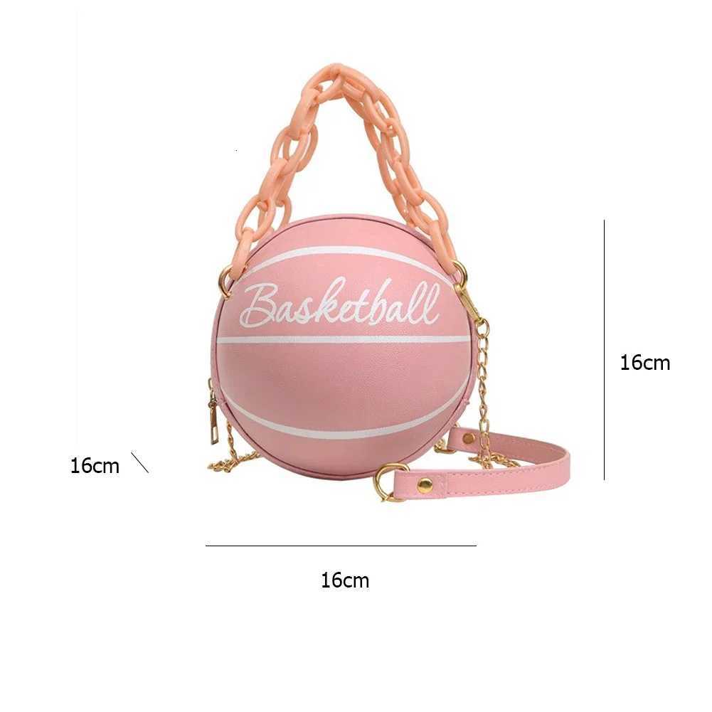 Fi Chic Wen Ball Handbag Round Basketball Football Shape Party Dress Faux Leather Crossbody Girls Coin Purse Shoulder Bag Y250722