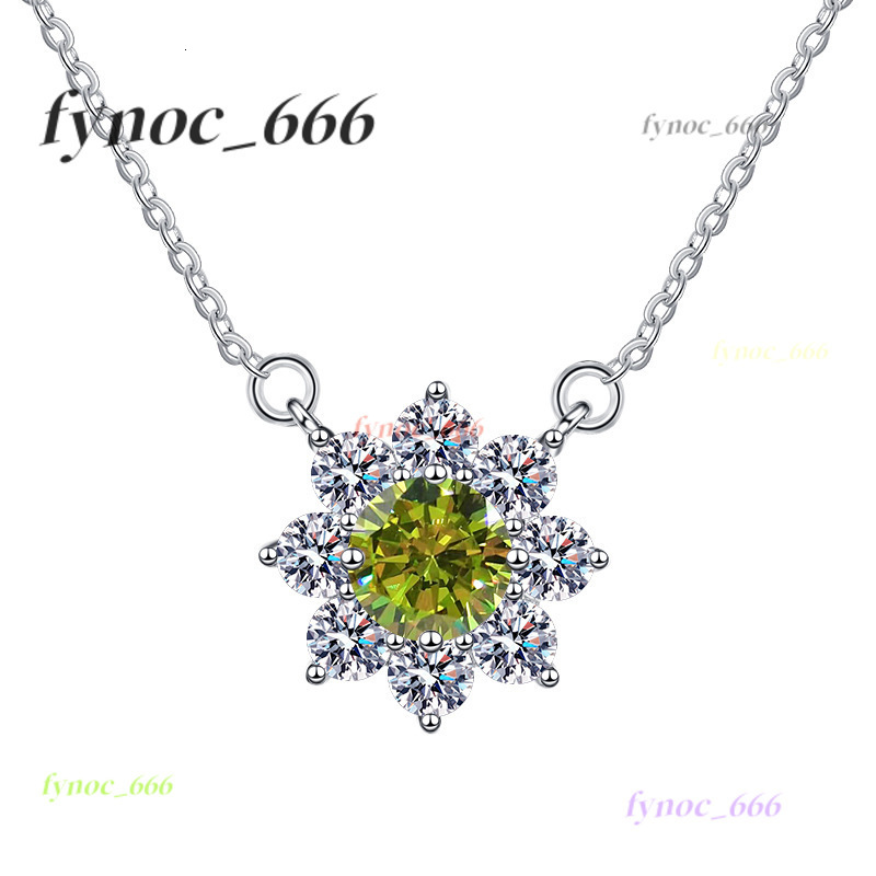 Moissanite Necklace Women D Color 1 Ct High Quality Octagonal Moissanite S925 Sterling Silver Collarbone Chain