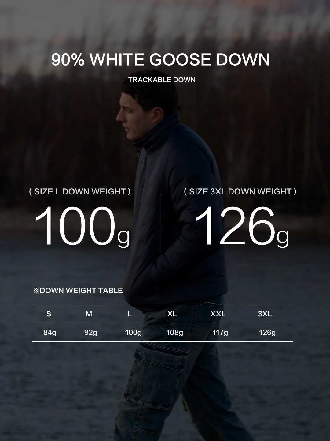 2024 Autumn Winter New Regular Fit Warm 90% White Goose Down Jackets for Men Lightweight Coats W250722