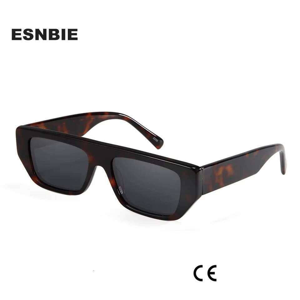Acetate Frame Rectangle Women'S Sunglasses Polarized For Men Full Rim Women Trendy Retro 90S Square Sun Glasses Uv400 Protection