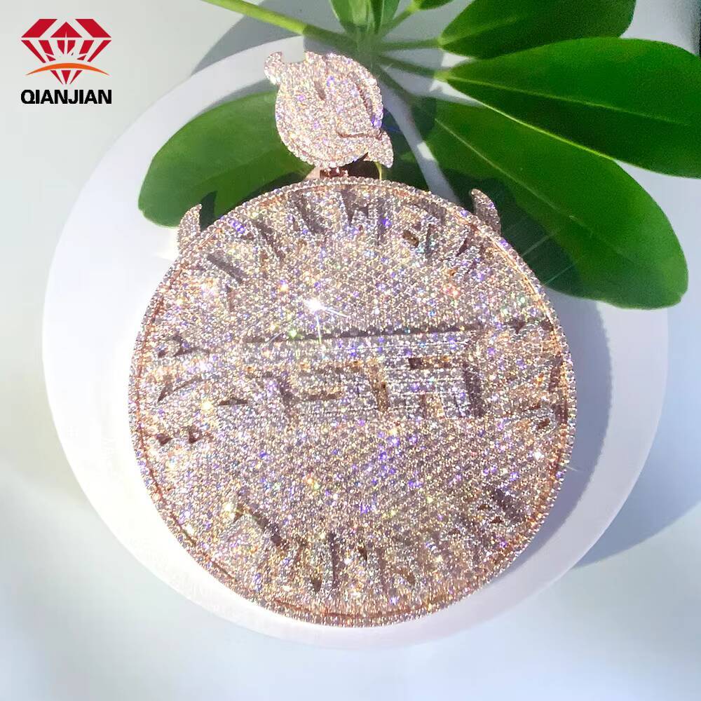 Fully Iced Out 925 Silver Moissanite Pendant Gold Plated Custom Letter With Diamond Hip Hop Style Custom Moissanite Charms