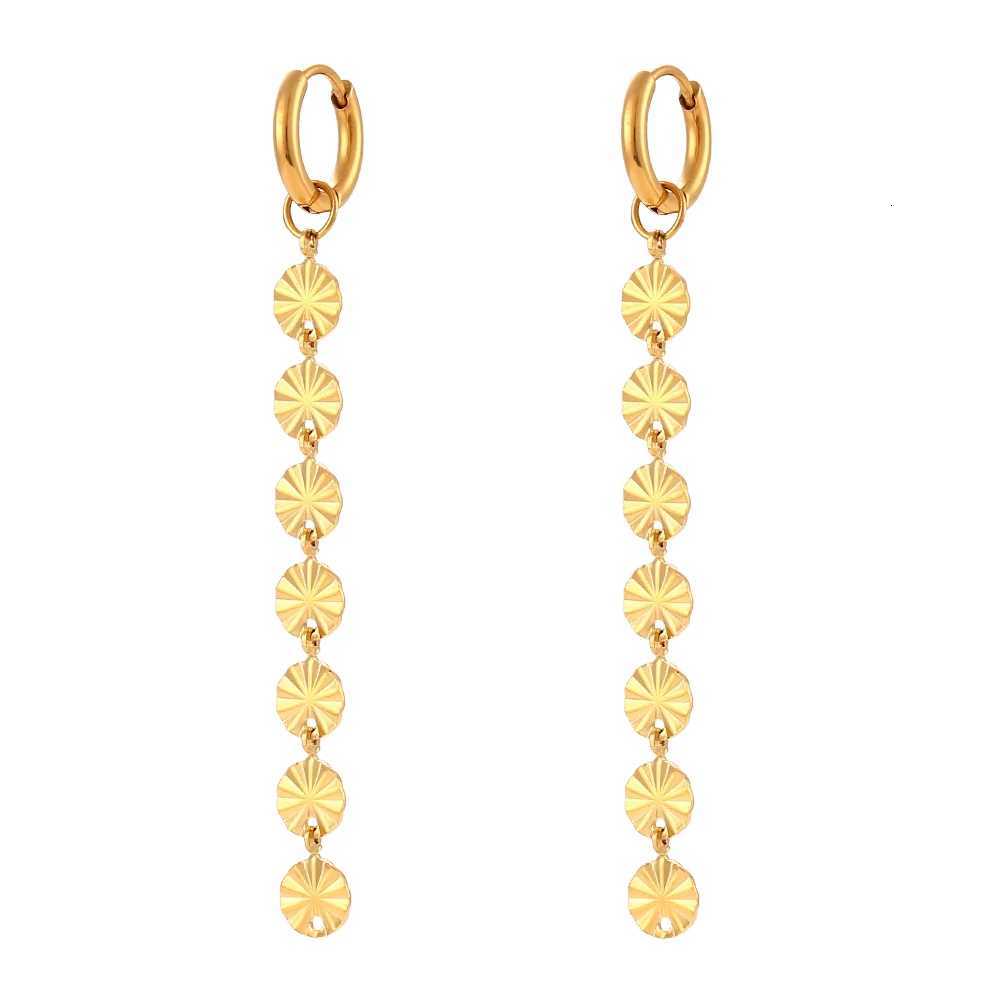 2022 18K Gold Plated Snowflake Long Tassel Earrings Waterproof Female Earrings for Women High Quality Stainless Steel Jewelry XJ250722
