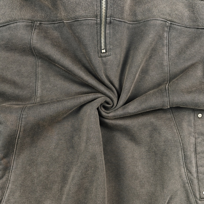 Casual-American Aesthetic Oversized Hooded Sweatshirt Featuring a Chain Pull Make old designs Zipper collar