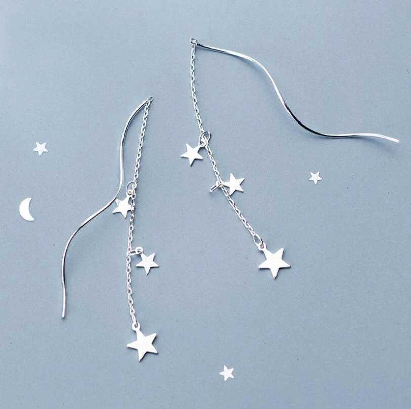 Xiya Silver Color Hot Sale Fashion Geometric Tassel Long Drop Earrings for Women Creative Wedding Jewelry Gifts XJ250722