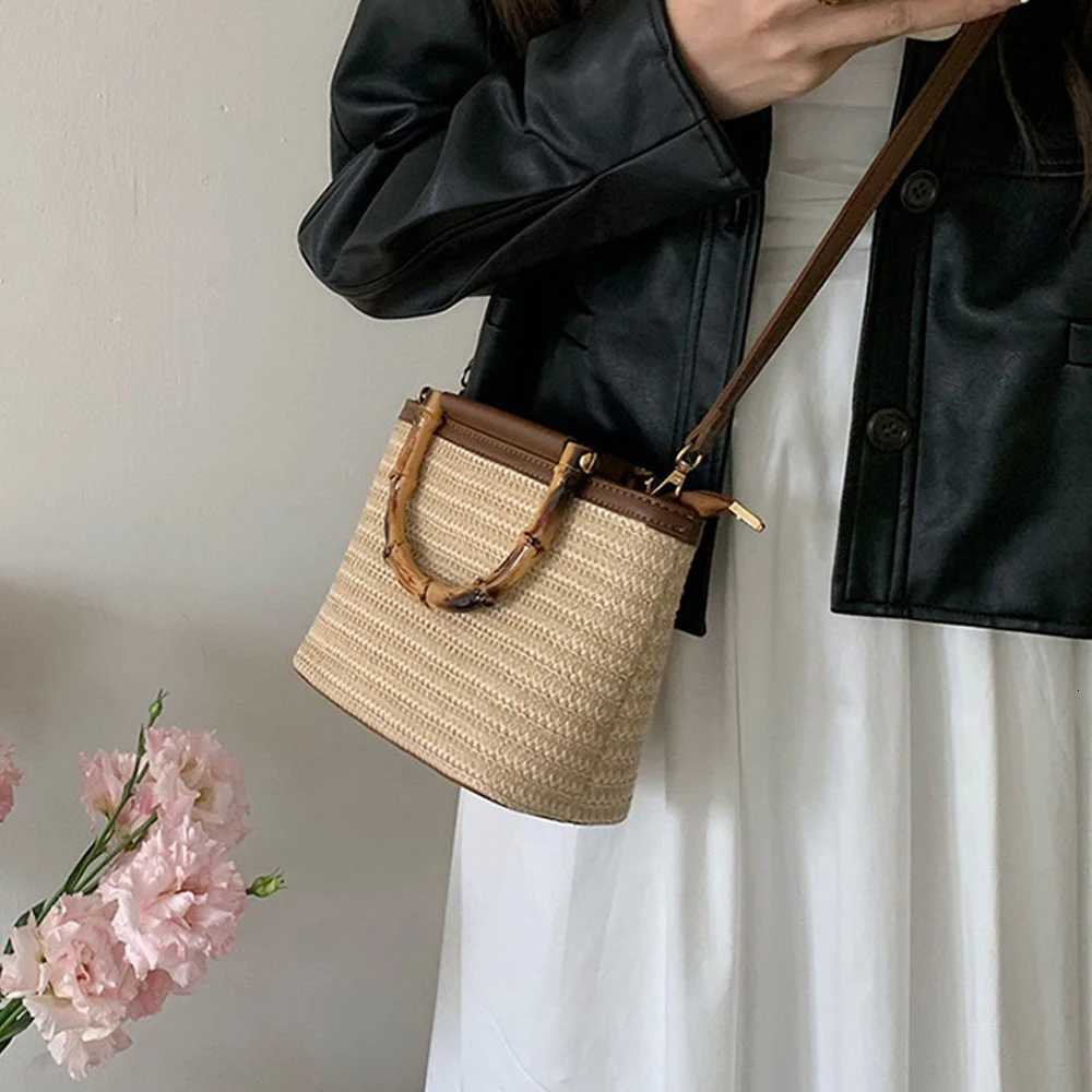 New Womens Woven Shoulder Bag Multi-Functional Handbag Crossbody Bag Small Square Bag Y250722