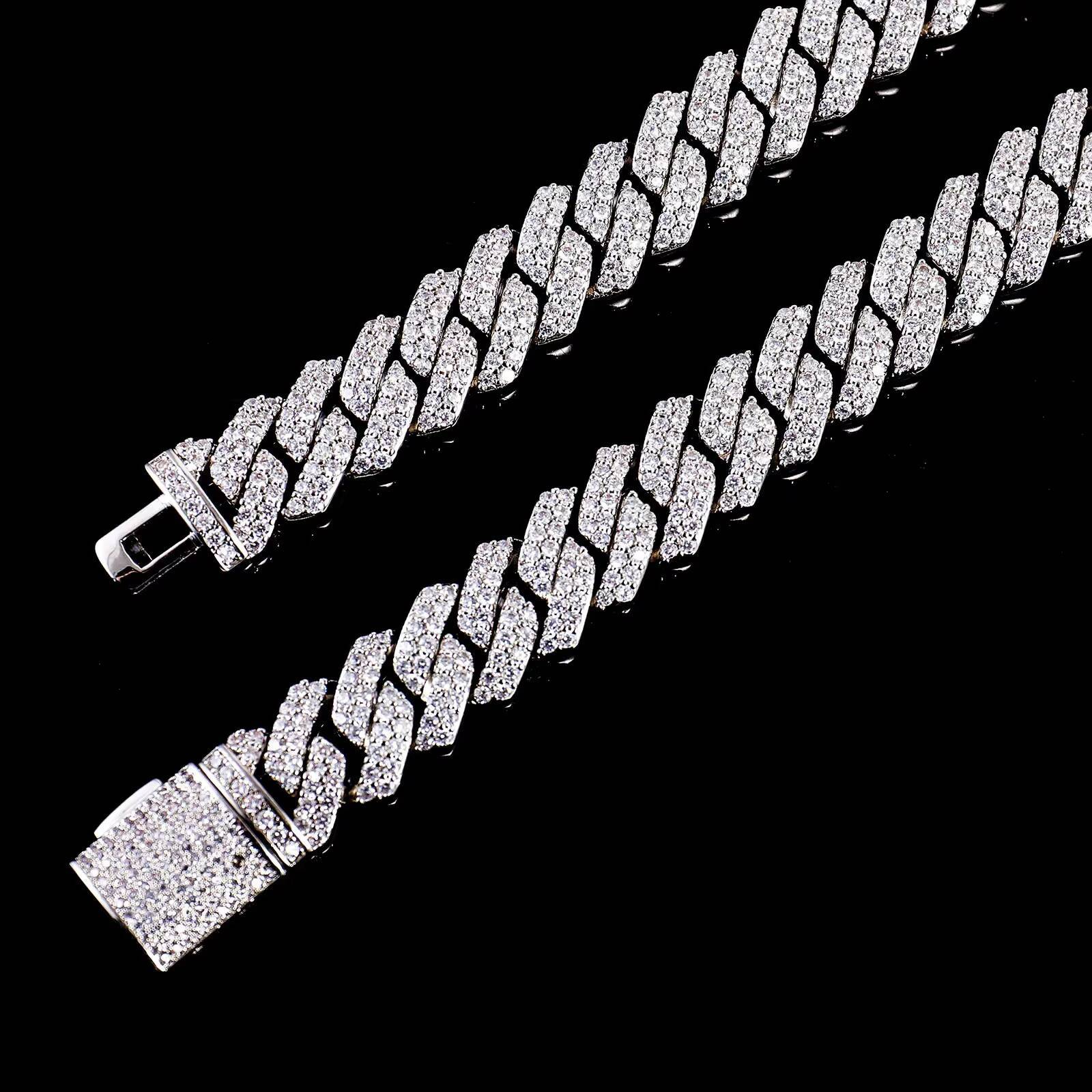 Premium Quality Latest Design Hip Hop Diamond Moissanite Cuban Link Chain Cuban Link Chain for Women Mens