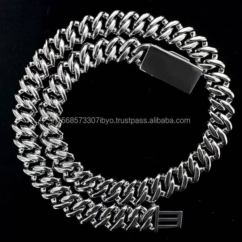 Top Quality Sterling Hip Hop Miami Cuban Chain Iced Out Moissanite Diamond Customized Silver and Gold Designer Necklace