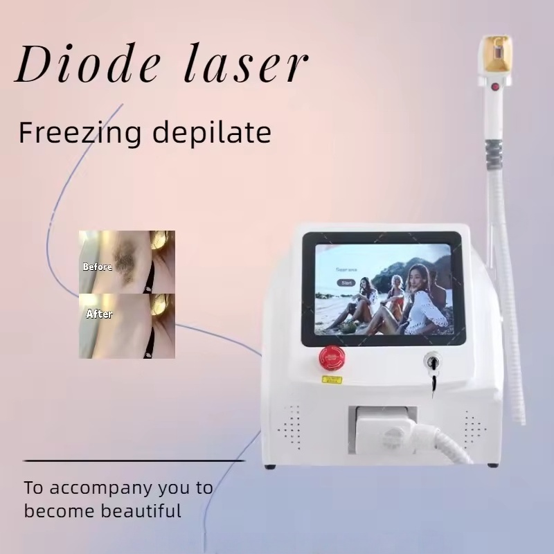 Diode Laser 755nm 808nm 1064nm 3Wavelengths Hair Removal Machine Cooling Head Painless Laser Epilator Face Body Hair Removal Suitable for home and bea