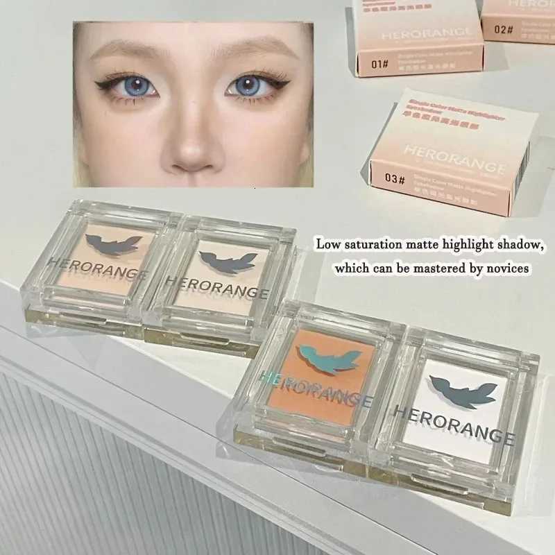 Monochrome Matte White Highlighter Palette Low Saturation 4 Color Face Matte Highlighter Eye Nose Eyeshadow Korean Makeup Cosmetic W250722