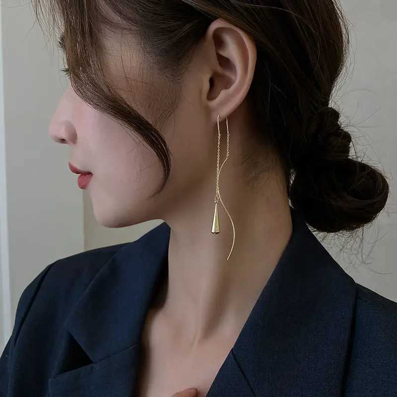 Fashion Simple Water Drop Design Earrings Ear Line For Women 2022 Exquisite Tassel Earrings Jewelry Friend GiftXJ250722