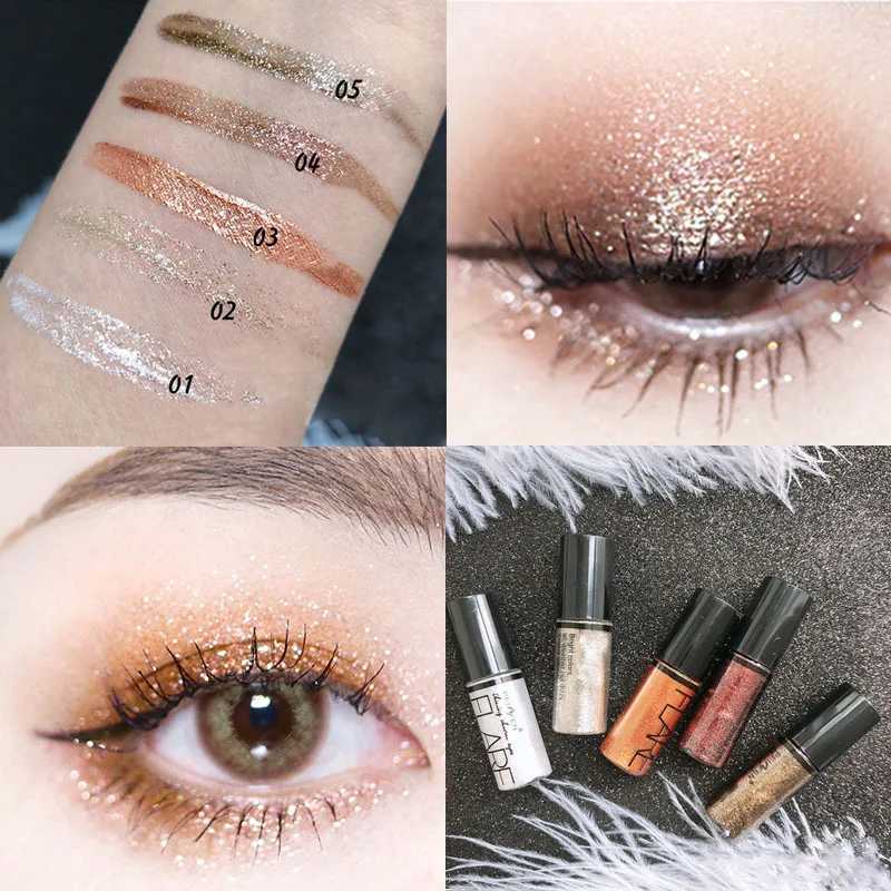 1Pcs Professional Shiny Liquid Eyeshadow Eyeliner Cosmetics for Women Pigment Silver Rose Gold Color Glitter Cheap MakeupW250722