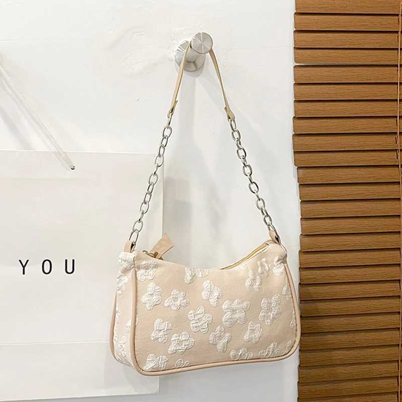 Lovely Womens Bag Flower Dark Pattern Design Fashion Shoulder Bag Womens Casual Designer Underarm Bag Handbag XJ250704