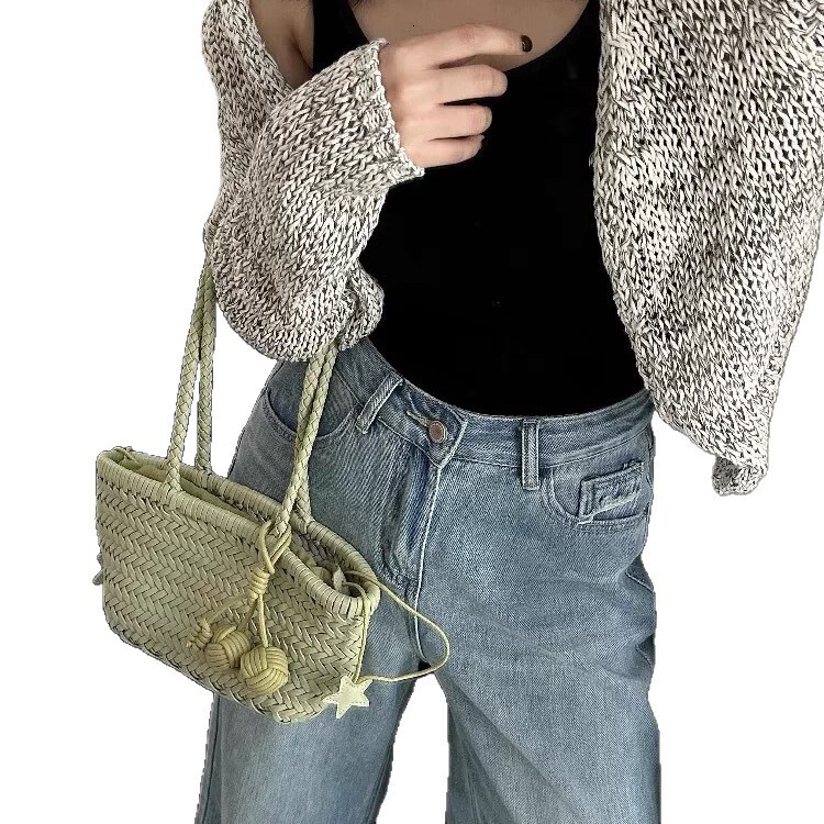 Free shipping designer bag 2025 High End Hand Woven Underarm Basket Bag For Women New Fashion Single Shoulder Bag