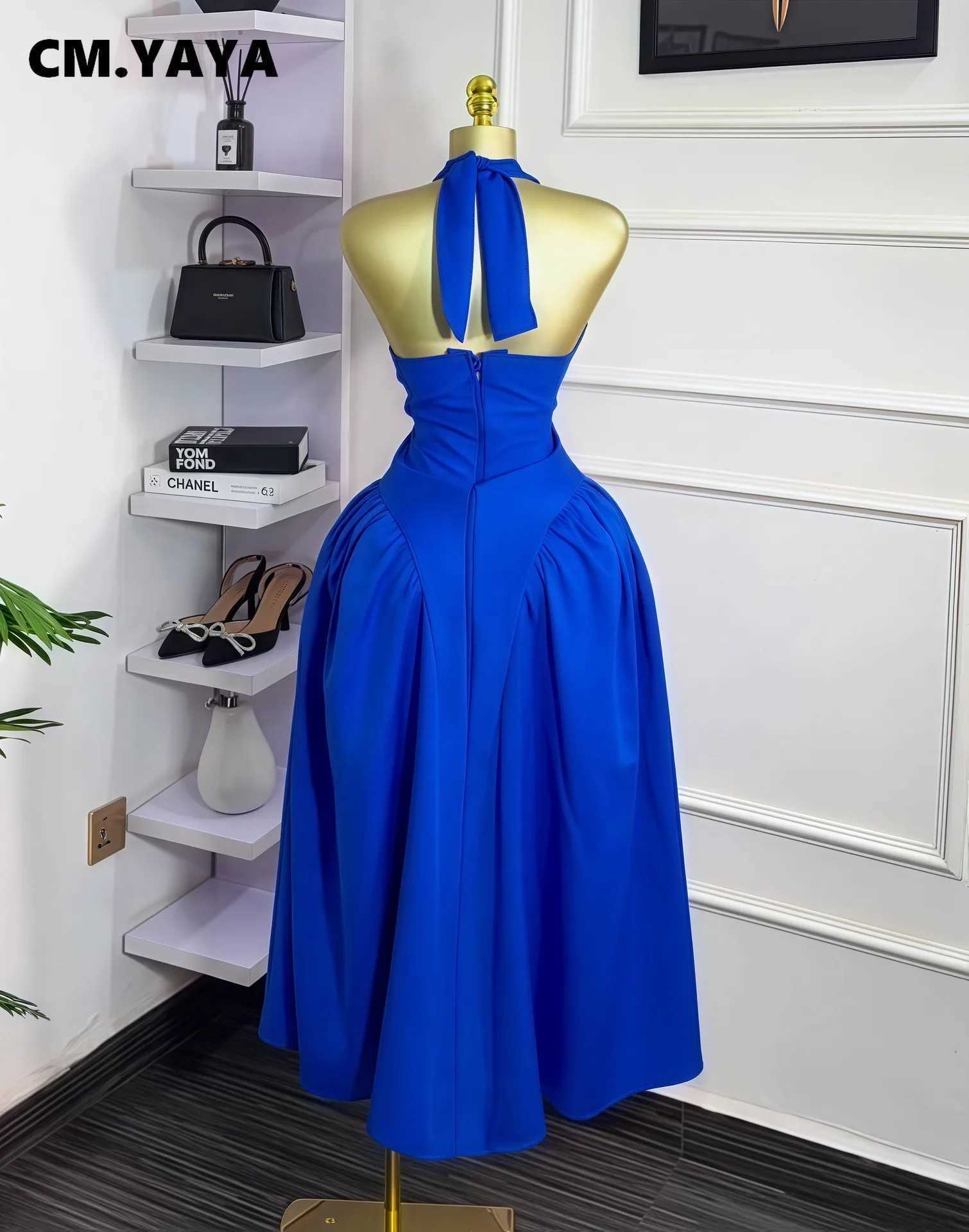 1200 Women Halter V-neck Backless Sleeveless Big Swing Bodycon Midi Maxi Long Dress 2025 Vacation Sexy Party Evening Dresses XJ250722