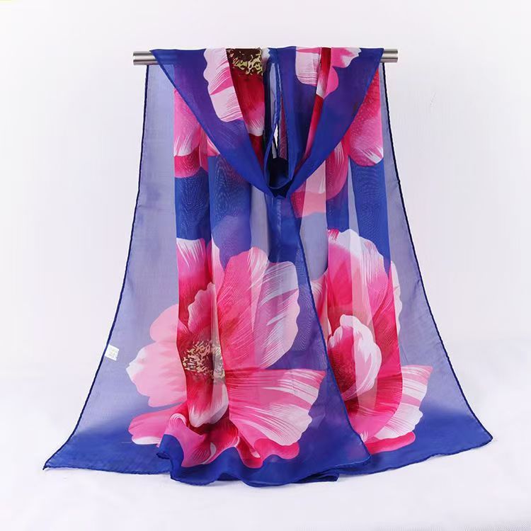 K1433 Spring and summer silk scarf for women Winter scarf for warm women Lightweight shawl scarf Dual-purpose scarf wholesale