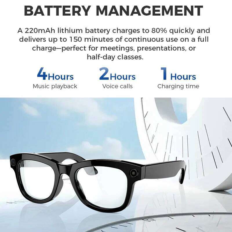 AI Smart Glasses Camera Video Translation Sunglasses Men Women Bluetooth Call Music Touch Eyewear Blue Light Protection Shades